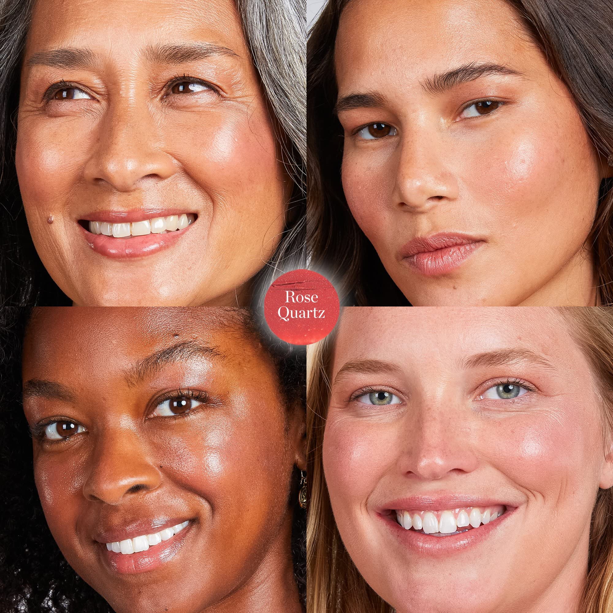 Ogee Sculpted Face Stick (ROSE QUARTZ - ROSE BLUSH) Certified Organic Face Makeup - Multi-Use Cream Blush for Cheeks, Lips & Face