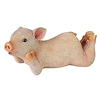 Design Toscano Vogue The Lounging Pig Statue, Full Color
