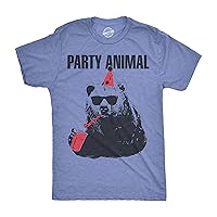Mens Party Animal Funny Bear Tee Birthday Shirts Hilarious Party Time Novelty T Shirt