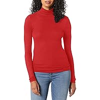 Enza Costa Women's Rib Fitted Long Sleeve Turtleneck Top