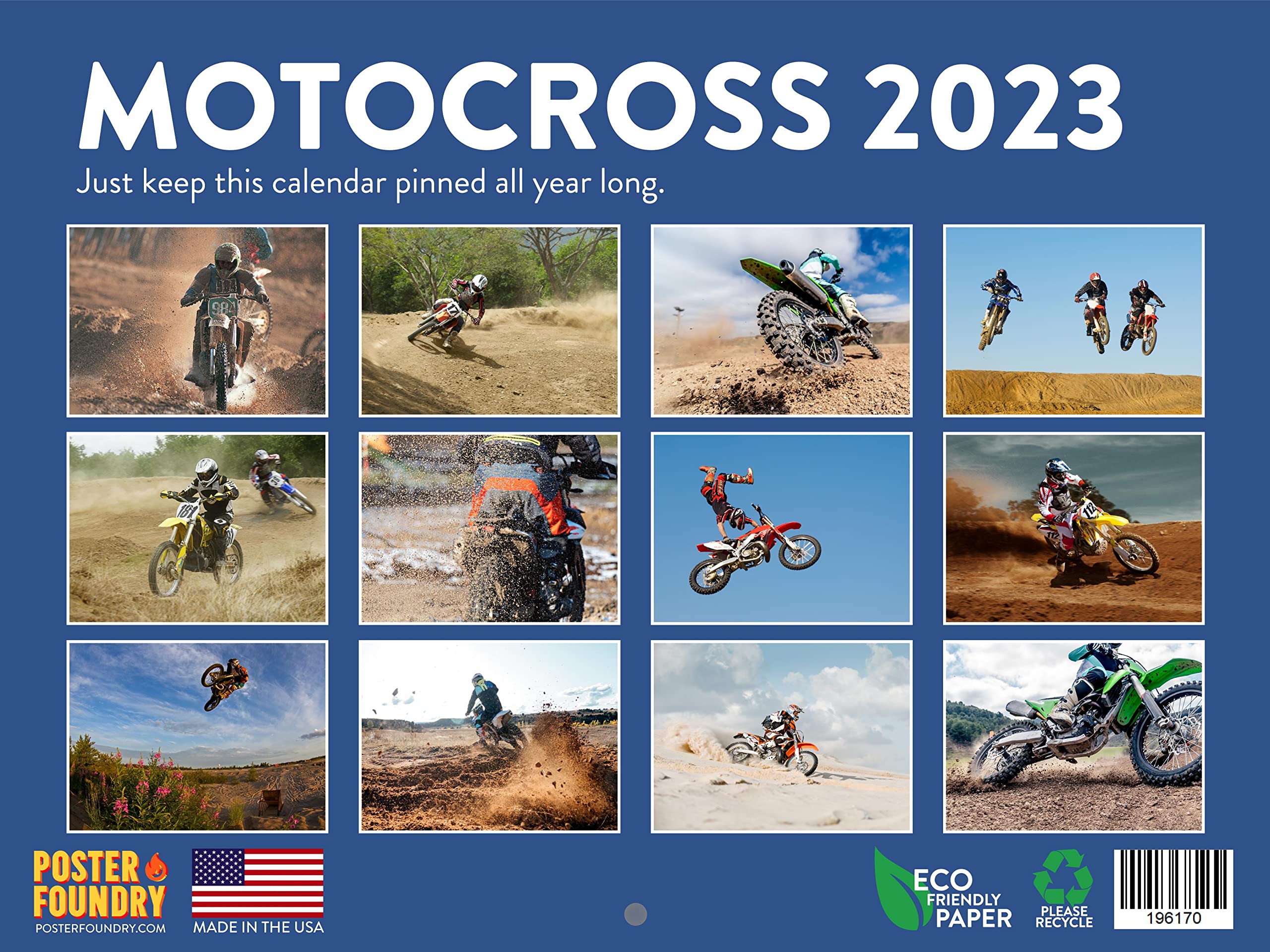 Mua Motocross Calendar 2023 Monthly Wall Hanging Calendars Dirtbike
