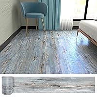Peel and Stick Floor Tile, 36-Pack 54 Sq.Ft,（NO Sticky Residue Left）Floor Tiles Waterproof and Wood Look Planks, Self-Adhesive Flooring for Living Room, Bedroom（36