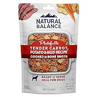 Natural Balance Platefulls Homestyle Adult Grain-Free Wet Dog Food, Tender Carrot, Potato & Beef Recipe Cooked in Bone Broth, 9 Ounce (Pack of 12)