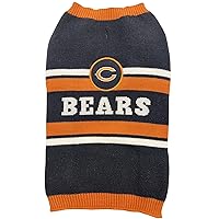 NFL Chicago Bears Dog Sweater, Size Small. Warm and Cozy Knit Pet Sweater with NFL Team Logo, Best Puppy Sweater for Large and Small Dogs, Team Color (CHI-4179-SM)