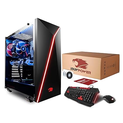 iBUYPOWER Ultra Gaming PC Computer Desktop AM900Z - Intel i7-7700K 4.2GHz Processor, NVIDIA Geforce GTX 1070 8GB, 16GB DDR4 RAM, 1TB 7200RPM Hard Disk Drive, 240GB Solid State Drive, WIFI USB Adapter, Win 10 Home, Gaming desktop Computer PC