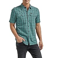 Lee Men's Extreme Motion All Purpose Classic Fit Short Sleeve Button Down Worker Shirt
