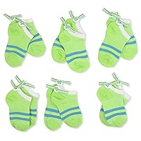 Girls 2-6X Button Back Low Cut 6 Pair Pack Socks