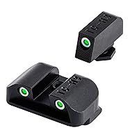 TRUGLO Tritium Handgun Sight | High-Visible Front & Rear Night Sights with Daylight White Dots & Low-Light Tritium Dots, Compatible with Glock Handguns