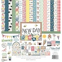 Echo Park Paper Company New Day Collection Kit, White, 12-x-12-Inch