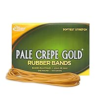 Alliance Rubber 20255 Pale Crepe Gold Rubber Bands Size #117A, 1 lb Box Contains Approx. 600 Bands (7