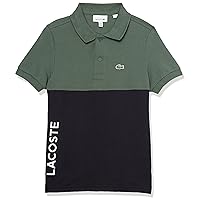 Lacoste Kid's Short Sleeve Color Block Petit Pique Polo Shirt