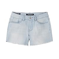 Calvin Klein Girls' Jean Shorts, Stretch Denim, Boyfriend Fit, Mid to High Rise