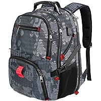 YOREPEK Travel Backpack, Extra Large 50L Laptop Backpacks for Men Women, Water Resistant College Backpack Airline Approved Business Work Bag with USB Charging Port Fits 17 Inch Computers, Camouflage