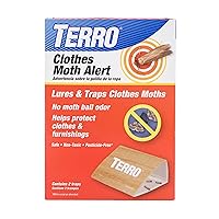 TERRO T720 Clothes Moth Alert Traps - 2 Non-Toxic, Safe Clothes Moth Traps