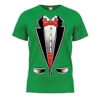 fresh tees Unisex Tuxedo Shirt with Red Bowtie | Funny T-Shirts for Women/Men
