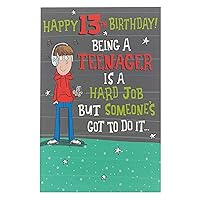 13th Birthday Card For Him/Boy/Friend With Envelope - Funny Teenage Design