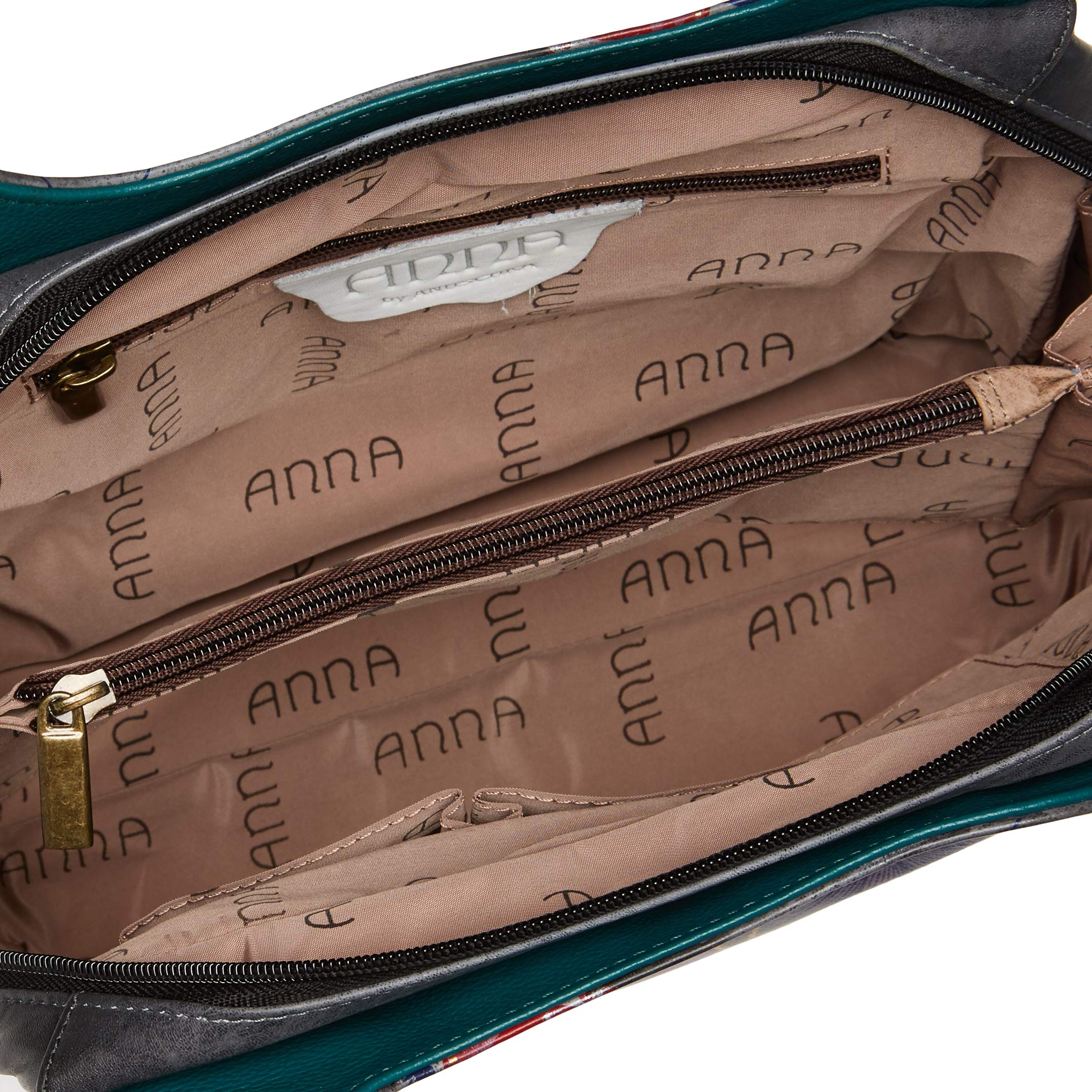 Anna by Anuschka Hand-Painted Original Artwork, Genuine Leather - Triple Compartment Satchel