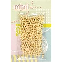 TOHO Mimi No.123 No-Hole Beads, Extra Small, Outer Diameter Approx. 0.06 inches (1.5 mm), Beige, Approx. 320 Seeds