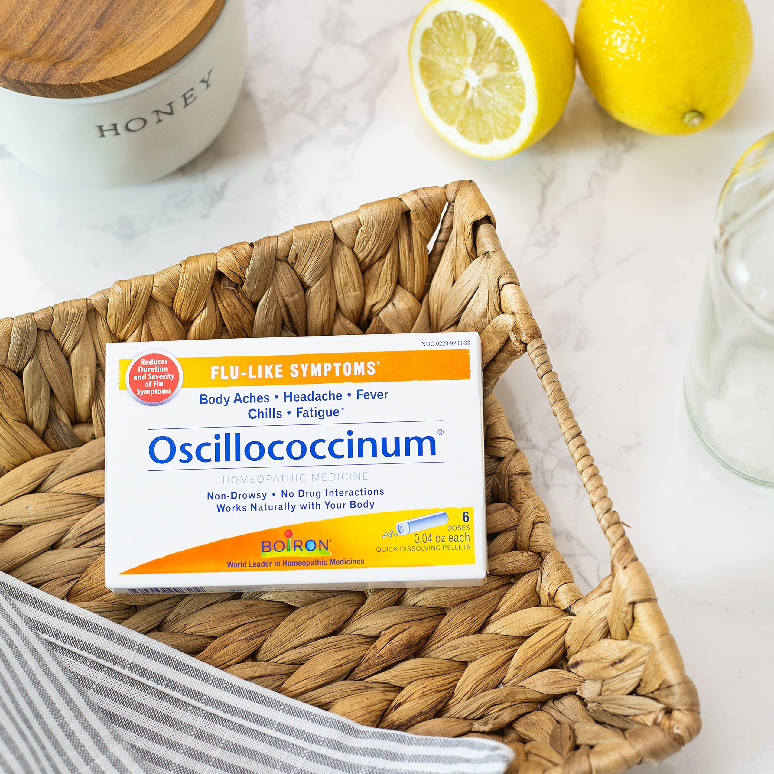 Boiron Oscillococcinum for Relief from Flu-Like Symptoms of Body Aches, Headache, Fever, Chills, and Fatigue - 6 Count (Pack of 2)