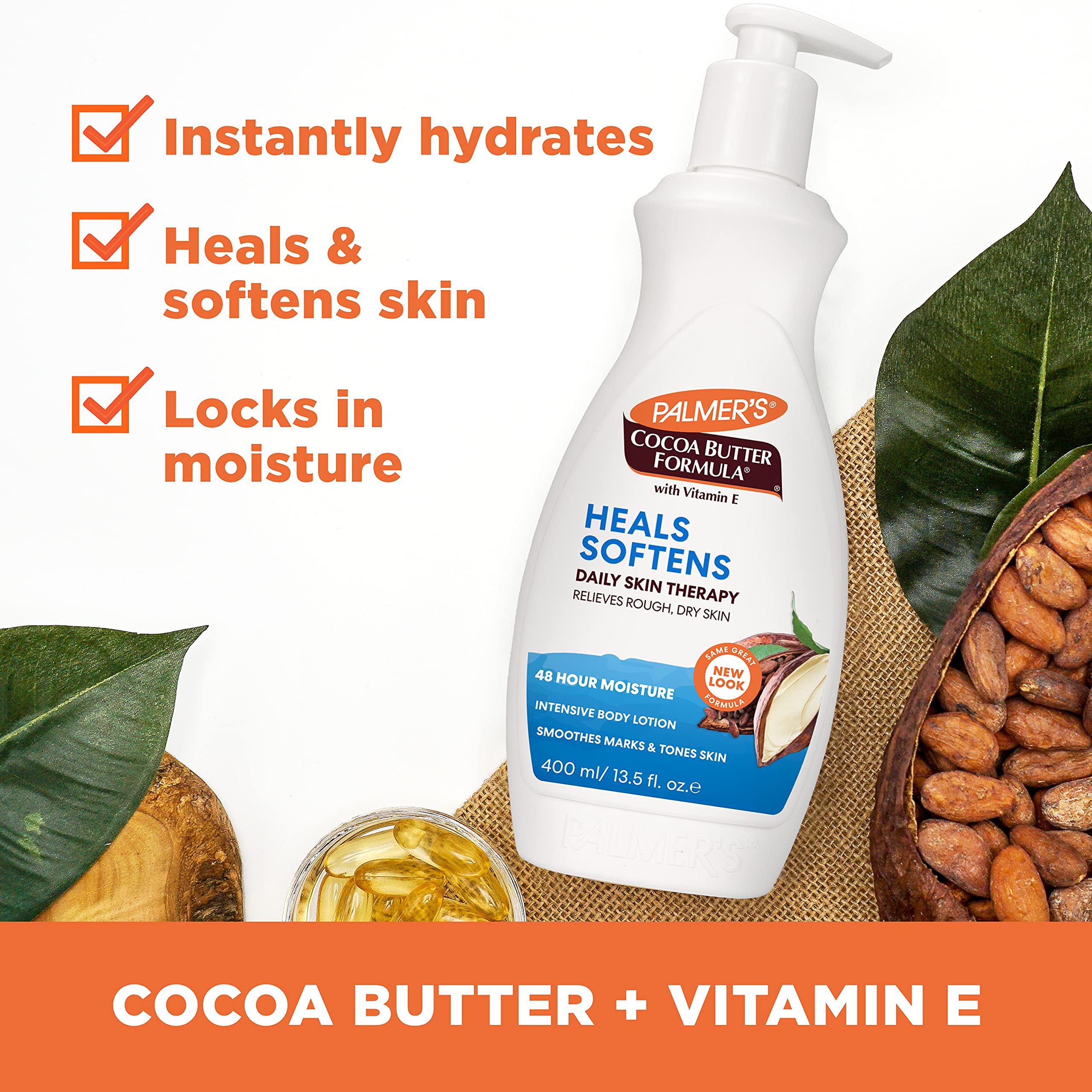 Palmer's Cocoa Butter Formula Daily Skin Therapy Body Lotion with Vitamin E, 13.5 Fl Oz (Pack of 12)