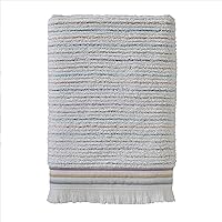 SKL Home by Saturday Knight Ltd. Subtle Stripe Bath Towel,White/Multi 28x54