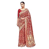 Elina fashion Sarees For Women Banarasi Art Silk Woven Saree || Designer Indian Wedding Gift Sari with Unstitched Blouse