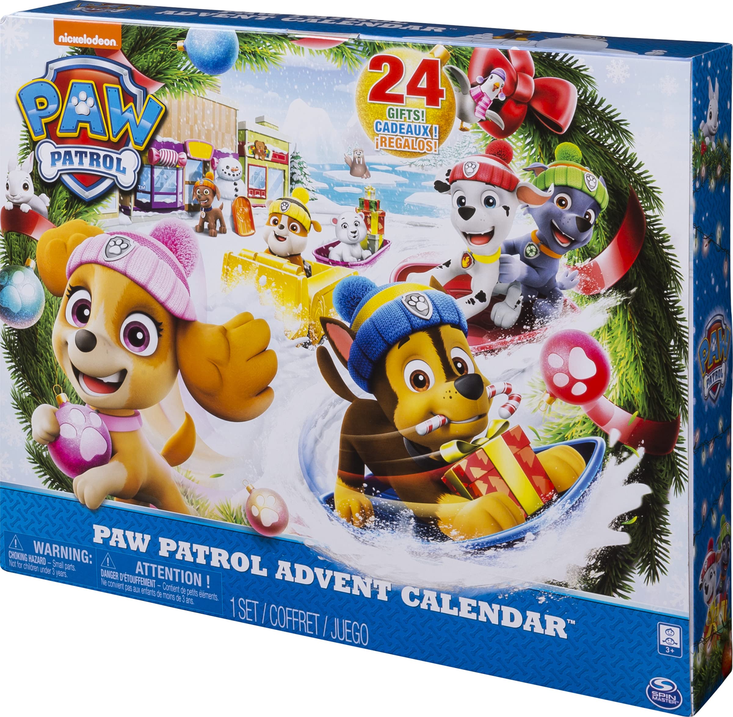 Paw Patrol Advent Calendar with 24 Collectible Plastic Figures