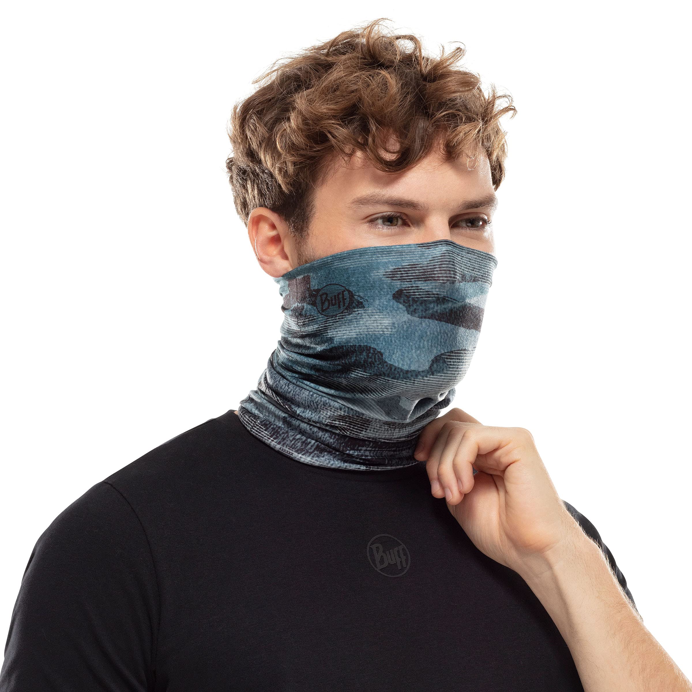 BUFF Adult CoolNet UV+ Multifunctional Headwear and Face Mask, Solid and Patterned Design