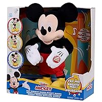 Disney Junior Mickey Mouse Hot Diggity Dance Mickey Feature Plush, Motion, Sounds, and Games, Officially Licensed Kids Toys for Ages 3 Up by Just Play,Black