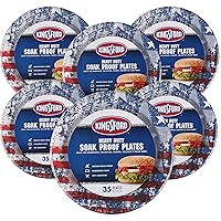 Kingsford Heavy Duty Soak Proof Paper Plates, 10 Inches - 35 Count (Pack of 6) | Durable Paper Plates for Barbecues, Picnics & Holidays | Microwave Safe Disposable Plates for Everyday Use