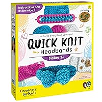 Creativity for Kids Quick Knit Headband Making Kit - Kids Knitting Kit for Beginners - DIY Projects for Kids