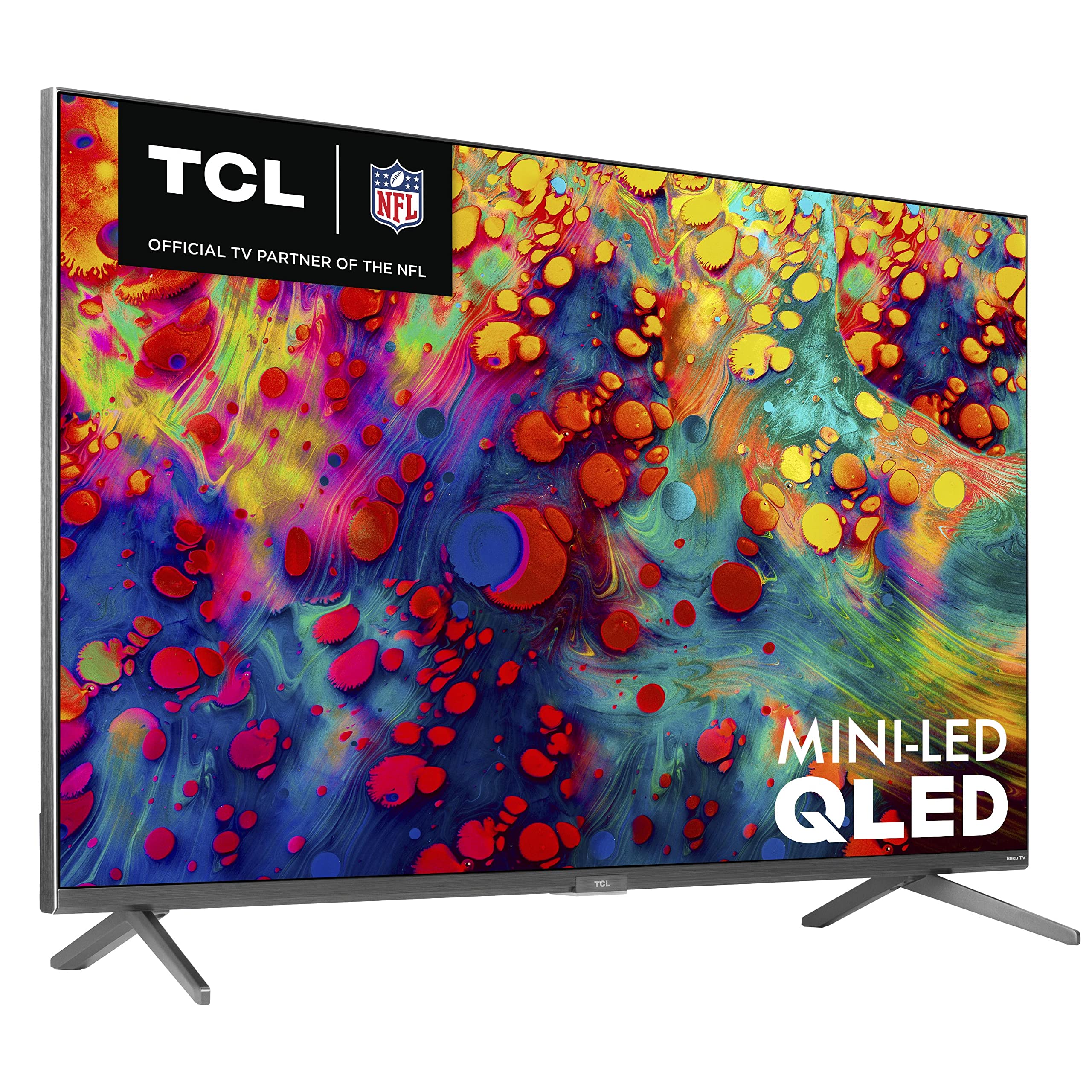 TCL 65-inch 6-Series 4K UHD Dolby Vision HDR QLED Roku Smart TV - 65R635, 2021 Model, Black