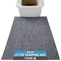 Drymate Cat Litter Trapping Mat, (Ridged Design), Traps Litter & Mess from Box, Soft on Kitty Paws - Absorbent/Waterproof/Urine-Proof - Machine Washable, Durable, (USA Made) (20