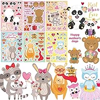 Mothers Day Crafts for Kids, 36 Sticker Sheets Mothers Day Gifts Bulk, Classroom DIY Preschool Mothers Day Crafts Kit, Toddlers Arts for Mom Make Card
