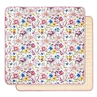 Baby Play Mat 50x50, Thicker Baby Crawling Mat, Non-Slip Baby Playmat for Floor, Foldable and Machine Washable Baby Floor Mat, Floral