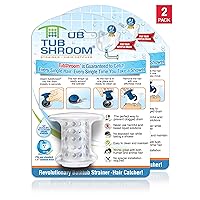 TubShroom Revolutionary Tub Drain Protector Hair Catcher/Strainer/Snare, Clear 2 Count