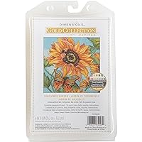 Dimensions 70-65228 Gold Petite Sunflower Garden Counted Cross Stitch Kit, 6