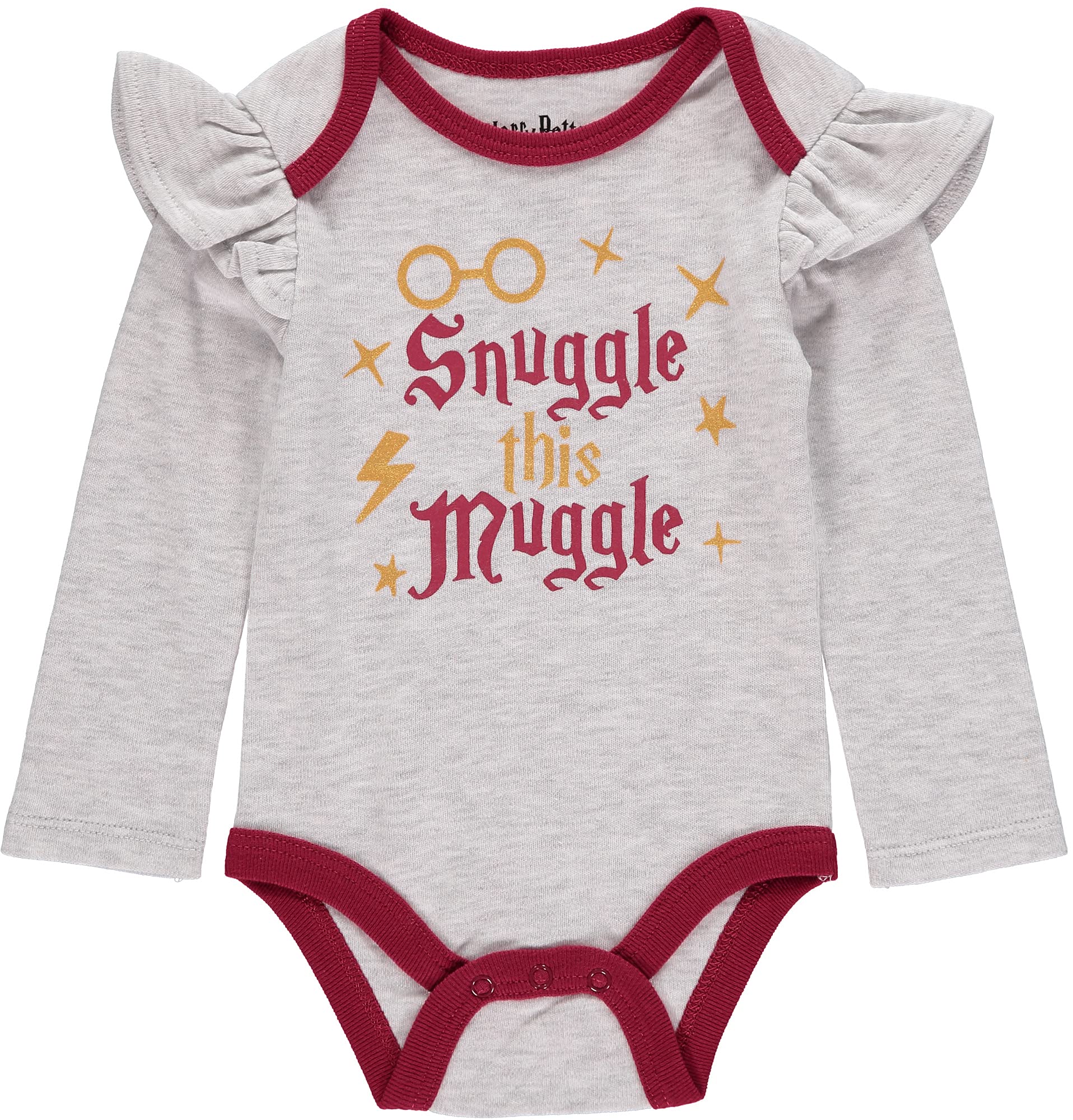 Harry Potter Baby Girls Clothing 3-Piece Set with Bodysuit, Leggings, and Headband Gifts for Baby Girls