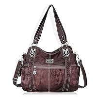 Angel Barcelo Roomy Fashion Hobo Womens Handbags Ladies Purse Satchel Shoulder Bags Tote Washed Leather Bag