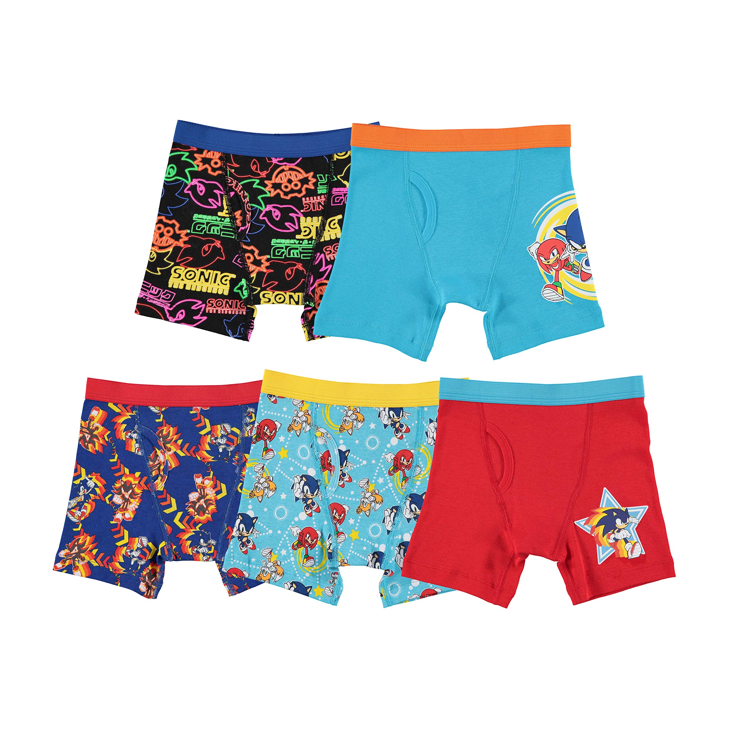 Sonic The Hedgehog boys Sonic the Hedgehog Boys' Briefs and Boxer Briefs Multipacks Available in Sizes 4, 6, 8, 10, and 12