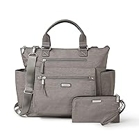 Baggallini 3-in-1 Convertible Backpack - Medium 12x15 inch Travel Backpack Crossbody Tote with RFID Phone Wristlet