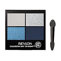 Revlon ColorStay Day to Night Eyeshadow Quad, Longwear Shadow Palette with Transitional Shades and Buttery Soft Feel, Crease & Smudge Proof, 580 Gorgeous, 0.16 oz
