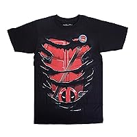 Marvel Deadpool Ripped Graphic T-Shirt | M Black