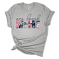 Women's Mother's Day One Loved Mama Grandma Short Sleeve T-Shirt Graphic Tee