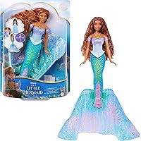 Mattel Disney The Little Mermaid Transforming Ariel Fashion Doll, Switch from Human to Mermaid, Toys Inspired by the Movie