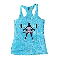 Funny Womens Workout Tanks Mom Made of Muscles Royaltee Gym Collection