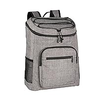 Amazon Basics Waterproof Lightweight Insulated Backpack Cooler, 30 Can Capacity, Grey