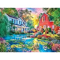 Buffalo Games - Country Life - Old Country Farmhouse - 1000 Piece Jigsaw Puzzle for Adults Challenging Puzzle Perfect for Game Nights - 1000 Piece Finished Size is 26.75 x 19.75