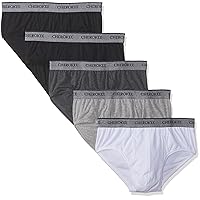 CHEROKEE Men's Classic Brief 5 Pack Underwear, Ultra Soft and Breathable