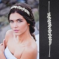 Crystal Wedding Headbands Handmade Bridal Headpieces For Bride Flower Girl Wedding Hair Accessories For Bridesmaids Prom Party (Silver)